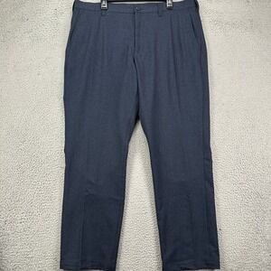 Bluffworks Gramercy Pants Dress Mens 40X32 Blue Flat Front Straight Regular Fit
